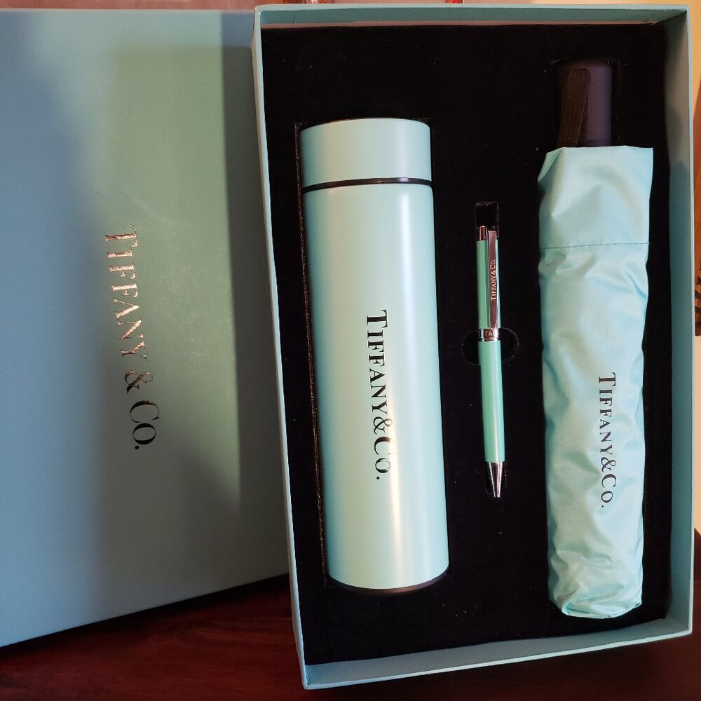 Tiffany & Co. Water Bottle/Umbrella/Pen Set